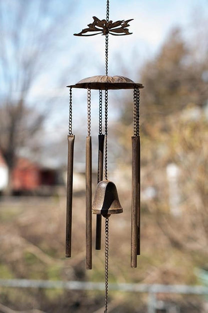 Anderson's Butterfly Wind Chimes, 33" Antique-Style Outdoor Decor for Garden, Patio, Porch, Memorial, Birthday, Wedding, Sympathy, Fundraising, Home or Office – No Assembly Required