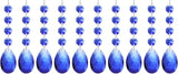 PATIKIL Teardrop Crystal Chandelier Pendants Beads, 10 Pack 125mm Length 38mm Chandelier Prisms Parts Ornaments Hanging Beads for DIY Arts Crafts Decoration, Blue