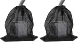 EQINI 2 Pack Pump Barrier Bag, 12.2"*15.9" with Drawstring Pond Mesh Pump Filter Bag for Pond biofilters Aquarium Filtration and Outdoor Swimming Pool Black Media Bags