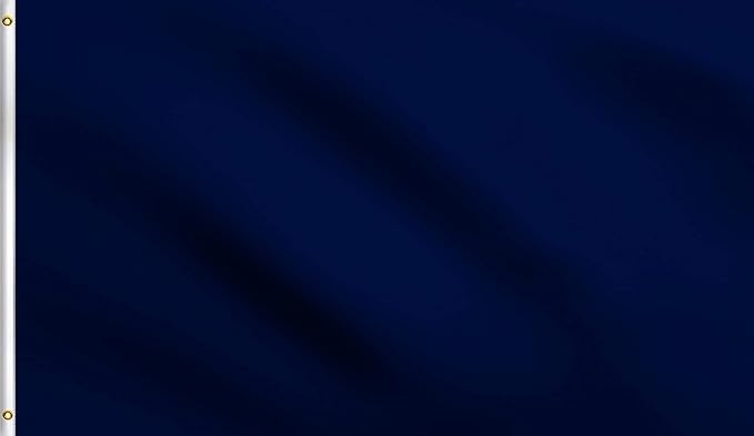 DMSE Solid Navy Blue Flag, 2x3 Flag, UV Resistant, Fade Resistant Material with Metal Grommets (2ft x 3ft), (Nylon), (Navy Blue)
