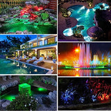 Outdoor Spotlight Pond Lights, Submersible Fountain Lights Memory Dimmable Underwater Colored Yard Spot Light IP68 Waterproof for Garden Lawn Porch Landscape (10 Lights)
