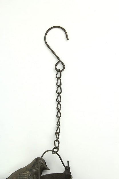 Mayrich 78 Inch Dark Brown Metal Rain Chain Decorative Bird Patio Decor Garden Accent, One Size