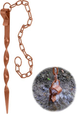 Rifachua Rain Chain Anchoring Stake Base Copper Cone 3mm Metal Ground Locator for Gutter 30.22 Inch Length Non-Rust Garden Downspout Substitution Outdoor Decoration