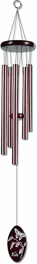 Sunset Vista Designs Bronze Classic Wind Chime with Butterfly, Small