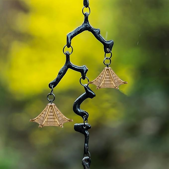 KICHOUSE Wind Chime Accessories 2.40 Inch Wind Bell Caps Replacement Parts for DIY Outdoor Garden Chimes Toppers and Windchime Craft Supplies Set of 10