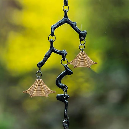 KICHOUSE Wind Chime Accessories 2.40 Inch Wind Bell Caps Replacement Parts for DIY Outdoor Garden Chimes Toppers and Windchime Craft Supplies Set of 10