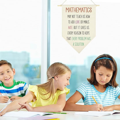 Funny Math Classroom Must Haves Hanging Pennant Flag Humorous Middle High School Hanging Flag Funny Mathematics Gift for Math Lover Teacher Student