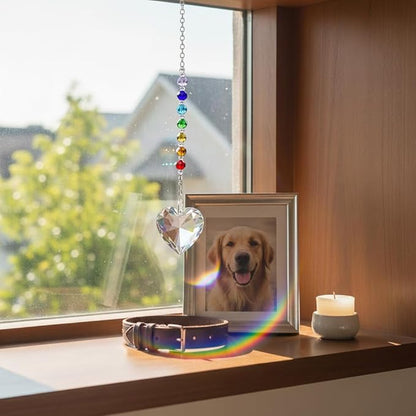 Pet Memorial Gifts for Loss of Dog: Cat Crystal Suncatcher: A Dog & Cat Sympathy Gift for Grieving Friends, Pet Loss Bereavement Keepsake, and Rainbow Bridge Remembrance Ornament