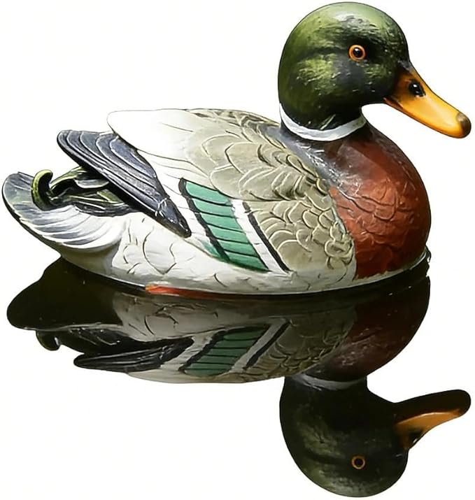 Outdoor Duck Statues: Resin Decor-Realistic Floating Mallard Ducks, Waterproof for Pond, Garden, Patio Ornaments, Ideal for Pool Backyard Lawn Decoration and Cake Toppers.