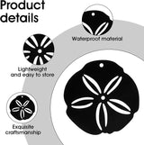 JIEYAO Replacement Wind Catcher, Metal Wind Chime Sail Parts with 16.4FT Nylon Cord Decorative Black Flower Design for Sympathy Wind Chimes and Wind Bells Sand Dollar