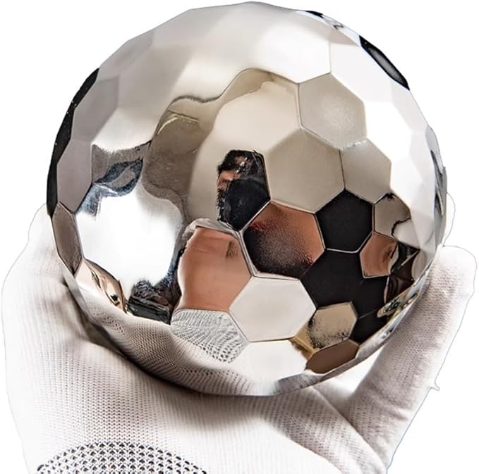 304 Stainless Steel Gazing Ball Sculptures Diamond Ball Decoration Mirror Hollow Decor Ball Reflective Garden Sphere Hollow Metal Ball Ornament Statues Gazing Globe for Home Garden (4 inch)