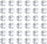PATIKIL K9 Crystal Octagon Beads 2 Holes Pendants, 60 Pack 8mm Chandelier Prisms Parts Ornaments Hanging Beads for DIY Arts Crafts Decoration, Clear
