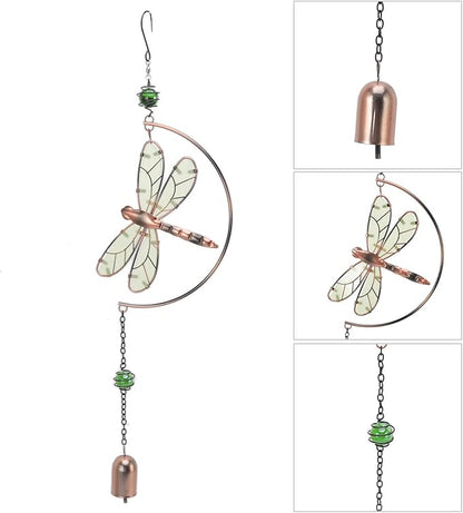 Dragonfly Wind Chimes Garden Gifts, Window Hanging Ornaments, Outside Wind Chimes Dragonfly Ornaments with , Garden Suncatchers Home Decoration for Balcony, Yard, Patio