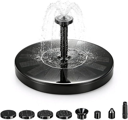 Solar Fountain for Bird Bath, 2026 New Floating Mini Solar Water Fountain with 6 Nozzles, Solar Birdbath Fountain for Garden, Pond, Pool, and Outdoor (1, 5.1in)
