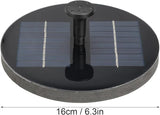 Solar Fountain, Round Solar Water Fountain Pump for Bird Bath, 1.6W Floating Solar Landscape Fountain for Garden Decoration Pool Pond