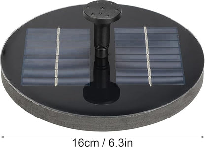 Solar Fountain, Round Solar Water Fountain Pump for Bird Bath, 1.6W Floating Solar Landscape Fountain for Garden Decoration Pool Pond