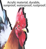 Bad Piggies Acrylic Rooster Yard Chicken Outdoor Garden Stakes Animal Chicken Statues Yard Art Rooster Garden Decor for Pathway Patio Lawn Ornament, Rooster Stakes - Flat Not 3D (2 PCS, Pattern B)