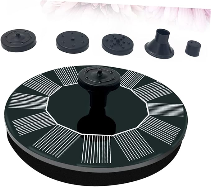 FAVOMOTO Solar Floating Fountain Solar Powered Mini Water Fountain for Garden and Bird Bath Automatic Operation Cute Design Efficient Water Circulation Durable Material