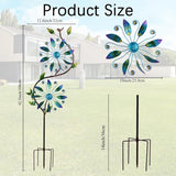 Metal Wind Spinners Outdoor,Yard Art Wind Sculptures & Spinners,Flower Wind Spinners for Yard and Garden,Waterproof Pinwheels & Windmill for Patio Lawn Decor