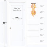 Woodstock Wind Chimes for Outside, Garden, Patio, Porch and Outdoor Decor (27'') Sunlit Bay Capiz Wind Chimes (C300)