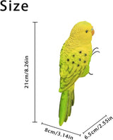 TAYASH Resin Parrot Flower Pot Hugger Decorations,Parrot Animal Sculpture Hanging Realistic Parrot Garden Ornament for Patio Yard Balcony Lawn Figurine Tree Decor (Light Yellow)
