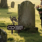 SUPERDANT Baby Memory Memorial Gravestone Decorations for Cemetery Grave Markers Angle Baby Metal Garden Stake Graves Cemetery Decor Outdoor Plaque Ornament Graveyard Decorative Memoriam Art Gifts