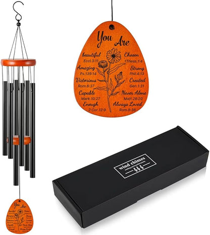 Christian Gifts - Inspirational Religious Gifts for Women, Spiritual Birthday Gift for Women, Christian Bible Verse Wind Chimes