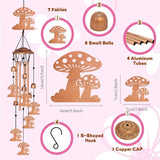 Melodious Melodic Tones Wind Chimes for Outside, Mushroom Decoration Windchimes Suitable for Outdoor Garden Patio Porch Decor, 33“ Metal Memorial Wind Chimes Gifts for Friends and Family