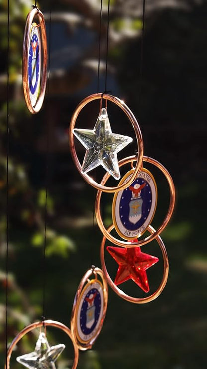 Red Carpet Studios 15182 Patriot Spiral Wind Chime, Air Force