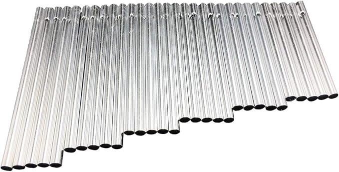 YEJI 30 Pcs Silver Tone Hollow Wind Chimes Outdoor Ideal Gift Aluminum Tubes Garden, Patio, Home Decoration, 6 Size