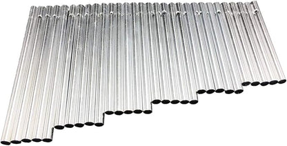 YEJI 30 Pcs Silver Tone Hollow Wind Chimes Outdoor Ideal Gift Aluminum Tubes Garden, Patio, Home Decoration, 6 Size
