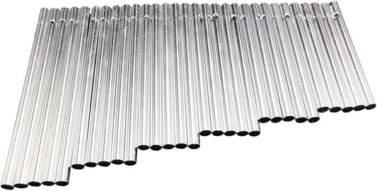 YEJI 30 Pcs Silver Tone Hollow Wind Chimes Outdoor Ideal Gift Aluminum Tubes Garden, Patio, Home Decoration, 6 Size