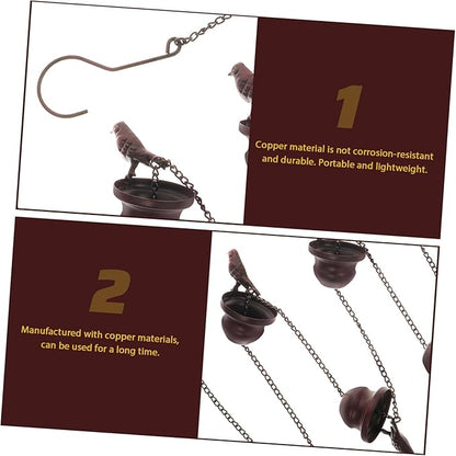 Decorative Metal Rain Chain for Gutters Drainage Elegant Cups Outdoor Garden Decor Resistant Design for Rainwater Diverter
