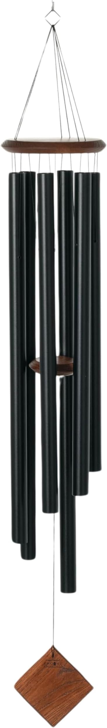 Woodstock Chimes Neptune Wind Chime for Outside 54" Large Black, Deep Tone Sound for Outdoor Garden, Patio, Porch Decor, Encore Collection DCKT54