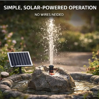 Realistic Granite Rock Solar Bird Bath Fountain - Solar Fountain for Bird Bath with Solar Panel Resin Granite Rock, Solar Powered Bird Bath Fountain for Garden Ponds (Gray)