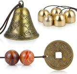 Lucky Wind Chimes Fengshui Bell Copper Alloy Dragon Bell 6 Bells Hanging Wind Bell for Home Garden Hanging Good Luck Blessing
