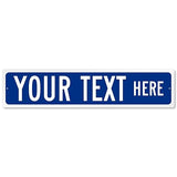 Customize Your Own Blue Street Sign by SmartSign | 18" x 4" Aluminum
