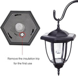 MAGGIFT 34 Inch Hanging Solar Lights, Decorative Garden Lanterns with 2 Shepherd Hooks, Solar Powered Coach Lights, Warm White LED Outdoor Lighting for Landscape, Yard, Pathway and Patio, 2 Pack