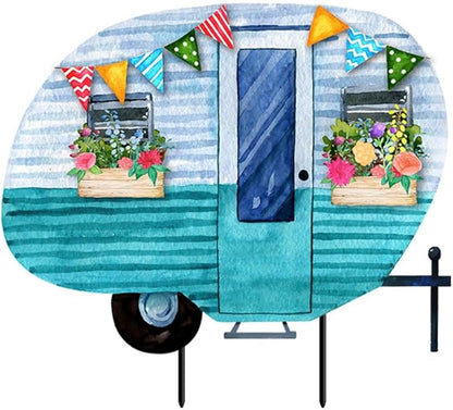 Briarwood Lane Spring Camper Metal Art