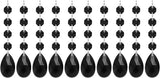 PATIKIL Teardrop Crystal Chandelier Pendants Beads, 10 Pack 125mm Length 38mm Chandelier Prisms Parts Ornaments Hanging Beads for DIY Arts Crafts Decoration, Black