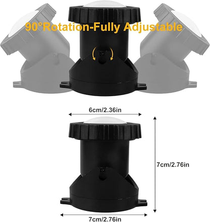 Pond Lights with Timer, Submersible Fountain Lights Colored Underwater LED IP68 Waterproof Memory Dimmable Outdoor Spotlights for Pond Fountain Waterfall Water Landscape, 6 Lights