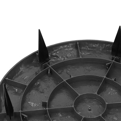 Outdoor Stepping Stones Garden Pathway Stones Landscape Stones 15.71in Round Polypropylene Resin with 6 Ground Stakes for Lawn Decor Walkway (Grey)