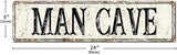 Madcolitote Personalized Man Cave Street Sign Vintage Man Cave Wood Signs Wall Art Rustic Wall Decorations for Living Room Home Decor for Home Man Cave Door Porch Garden Party 6x24in