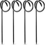 4 Pcs Garden Hose Guide Spike 14 Inch Heavy Duty Metal Hose Support Spike Iron Decorative Garden Stakes Protector to Keeps Flower Beds Plant Yard Lawn