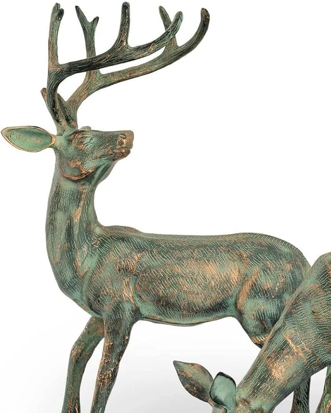 SPI Home Garden Deer Pair Garden Statues Outdoor Décor