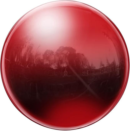 uxcell Gazing Ball 4 Inch 100mm Reflective Sphere Polished Hollow Ball, Stainless Steel Gazing Globe Mirror Ball for Home Garden Outdoor Decoration, Deep Red