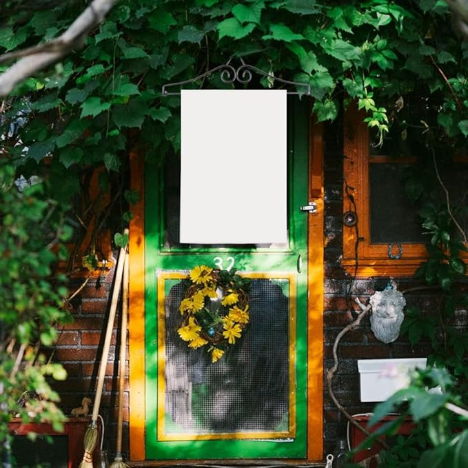 Toddmomy Garden Flag Wall Hanger, 2Pcs Metal Garden Flag Hanger Banner Holder for Lawn Porch Wall