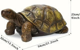 Large Turtle Statues for Garden, 21.2" x 12.5" x 9" Realistic Tortoise Outdoor Sculpture, Weather-Resistant Resin Figurine for Patio, Lawn, and Backyard Decor, Housewarming Gift