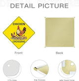 Chicken Crossing Sign, Chicken Crossing for Chicken Coop Bundle 2 Pieces Nene Crossing Farmhouse Wall Decor Garage Retro 12X12 Inch