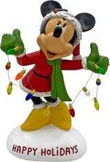 Disney Minnie with Lights Happy Holidays Garden Statue, 12 inches Tall, Officially Licensed Disney Product